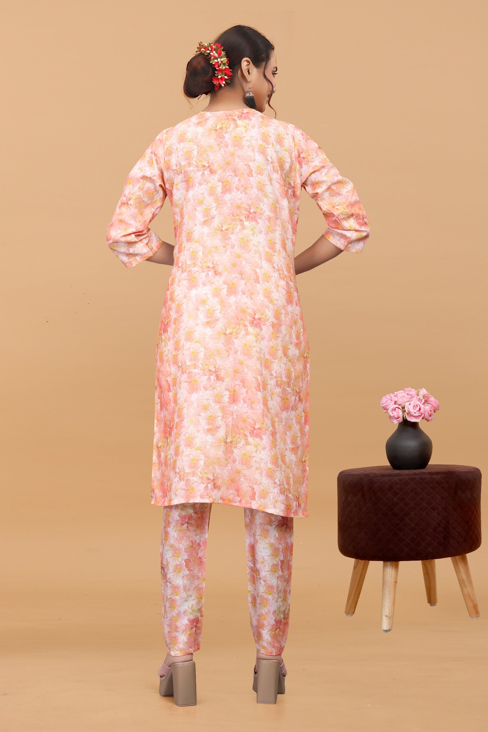 Women's Digital Printed Linen Cotton Co-ord Set